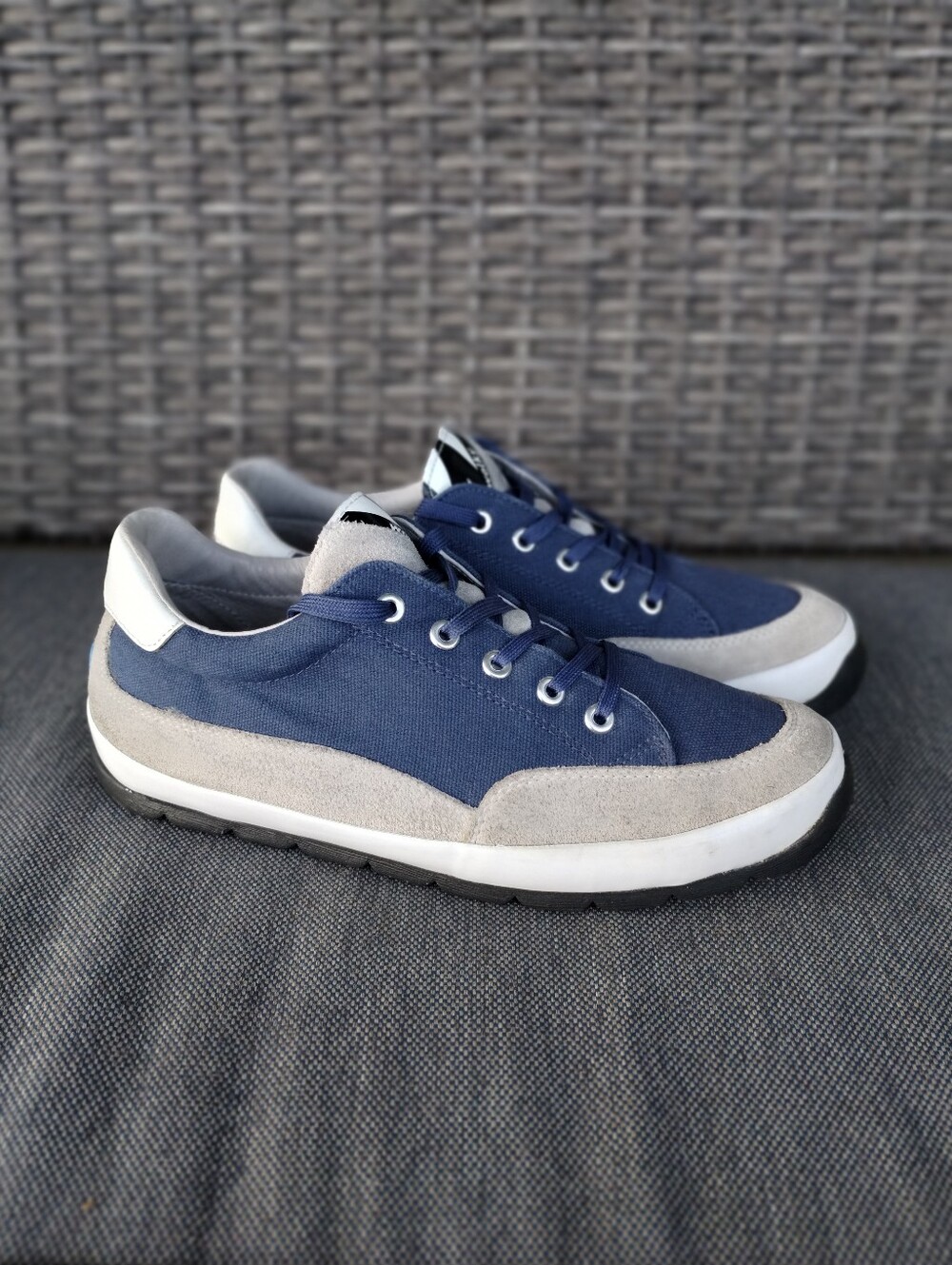 Wolky Babati Sneakers Women’s EU 41 Navy Gray Canvas Suede